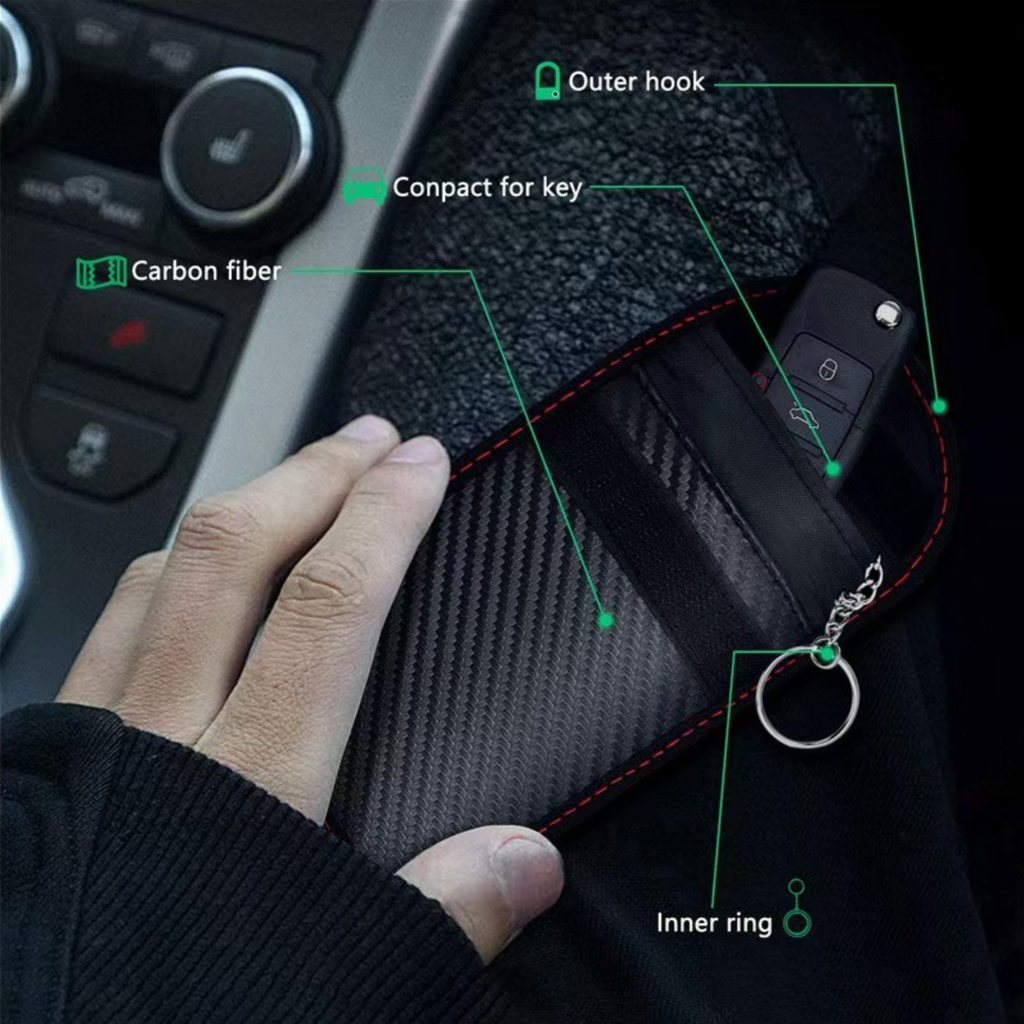CarbonShield™ Faraday Car Key Bag Signal Blocking