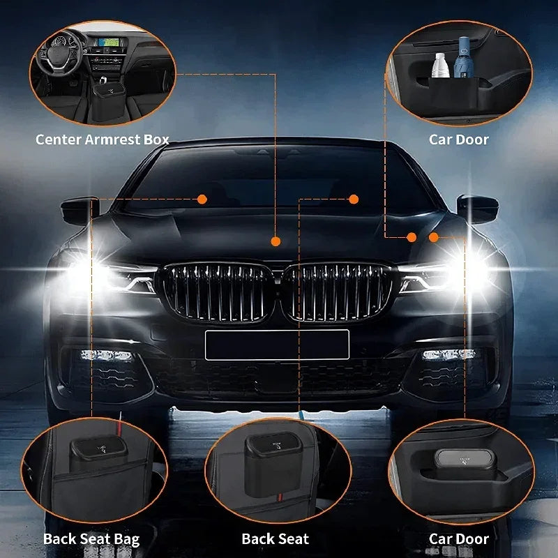 PushBin™ Compact Car Trash Can