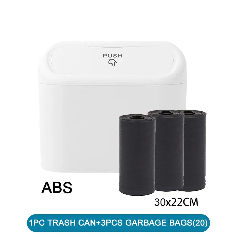 PushBin™ Compact Car Trash Can