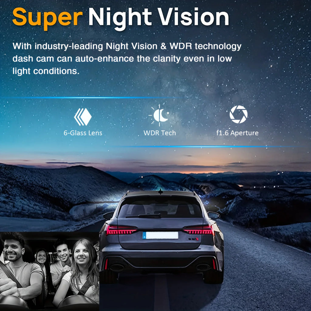 DriveGuard Pro™ Dual Dash Cam 1080P WiFi