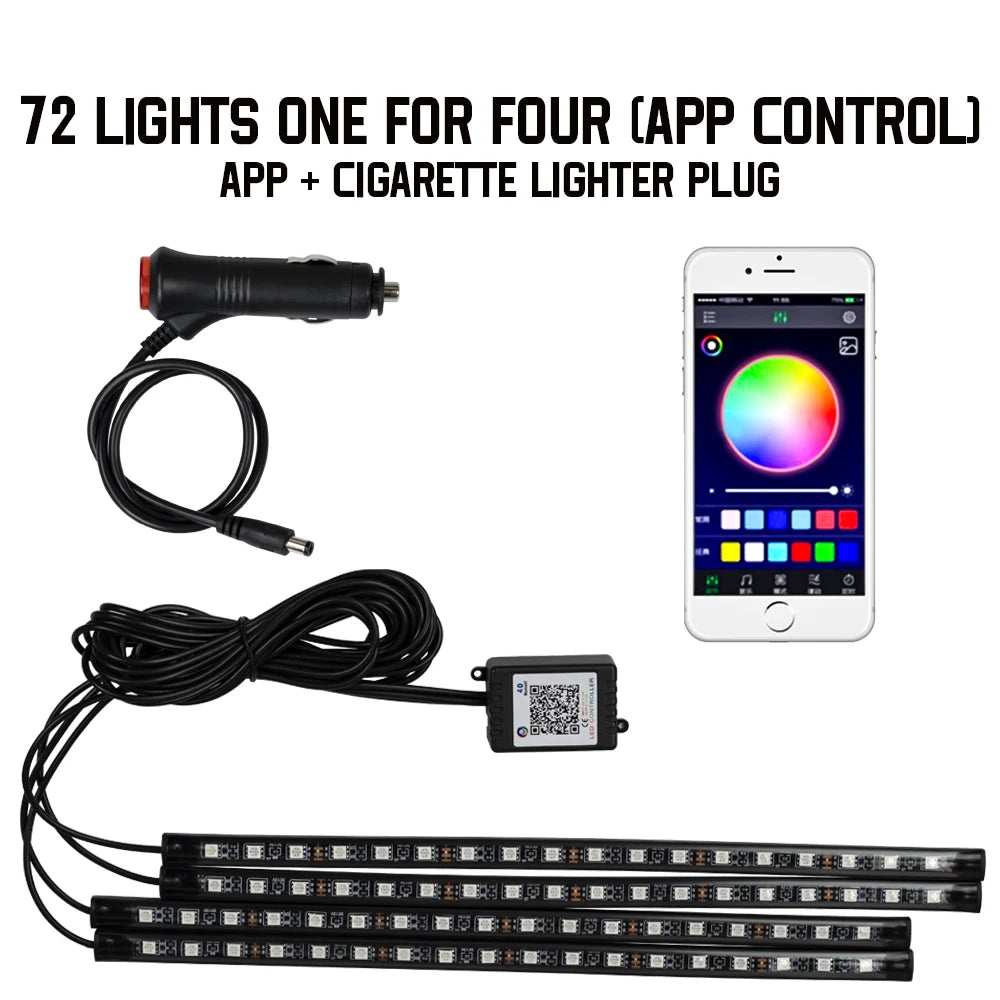 DriveGlow™ Smart RGB Car Interior Light Kit