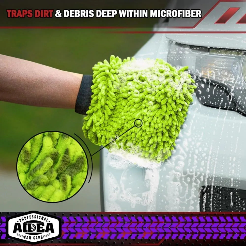 GlideWash™ Premium Microfibre Car Wash Mitt