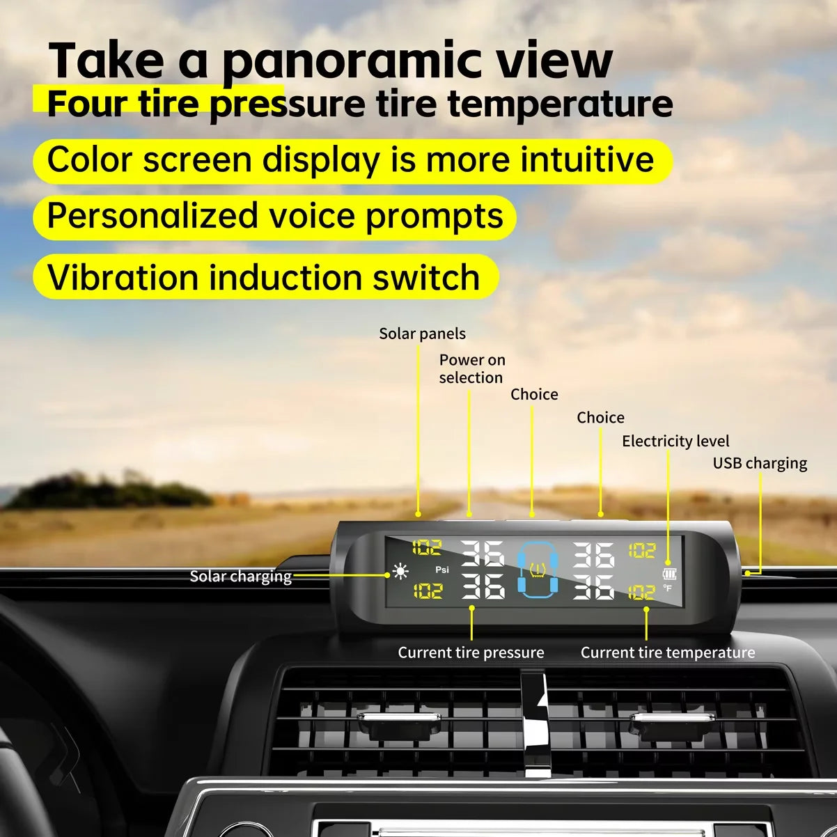 TyreSense™ Solar Smart TPMS Monitor