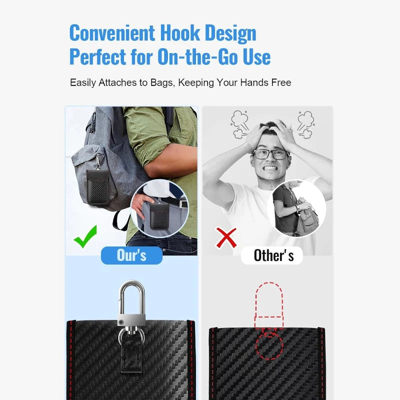 CarbonShield™ Faraday Car Key Bag Signal Blocking