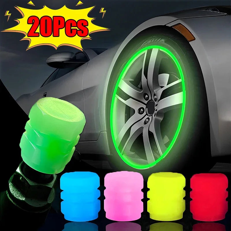 LumiValve™ Fluorescent Tyre Valve Caps