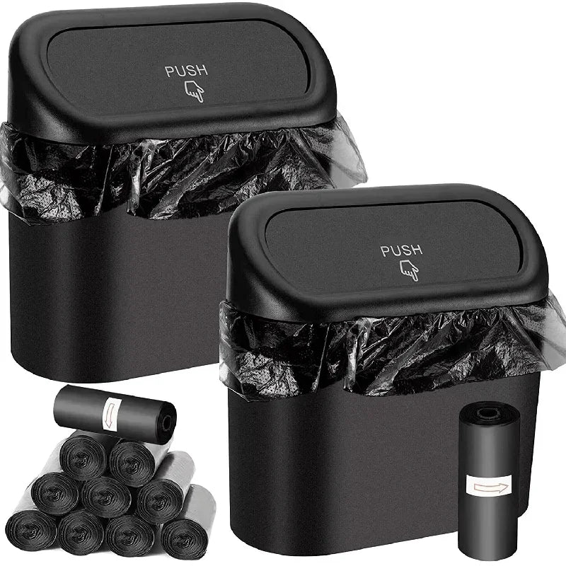 PushBin™ Compact Car Trash Can