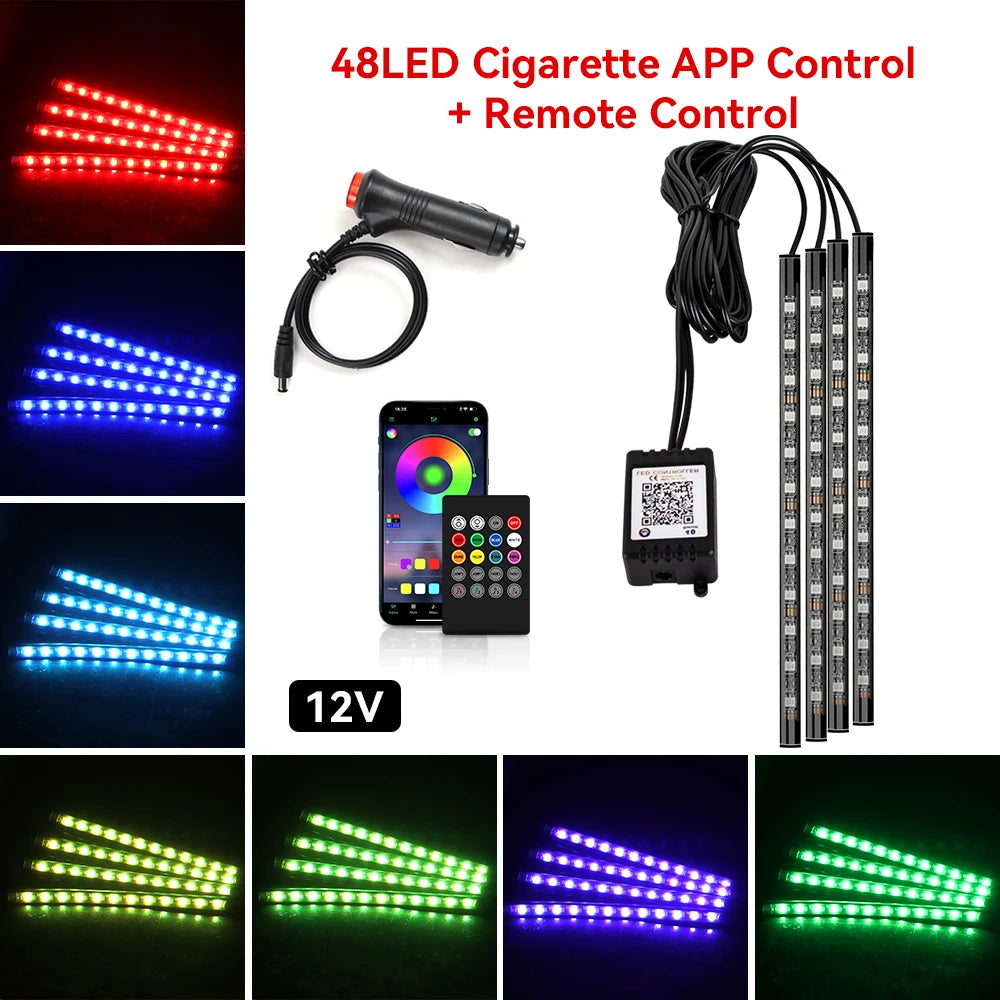 DriveGlow™ Smart RGB Car Interior Light Kit