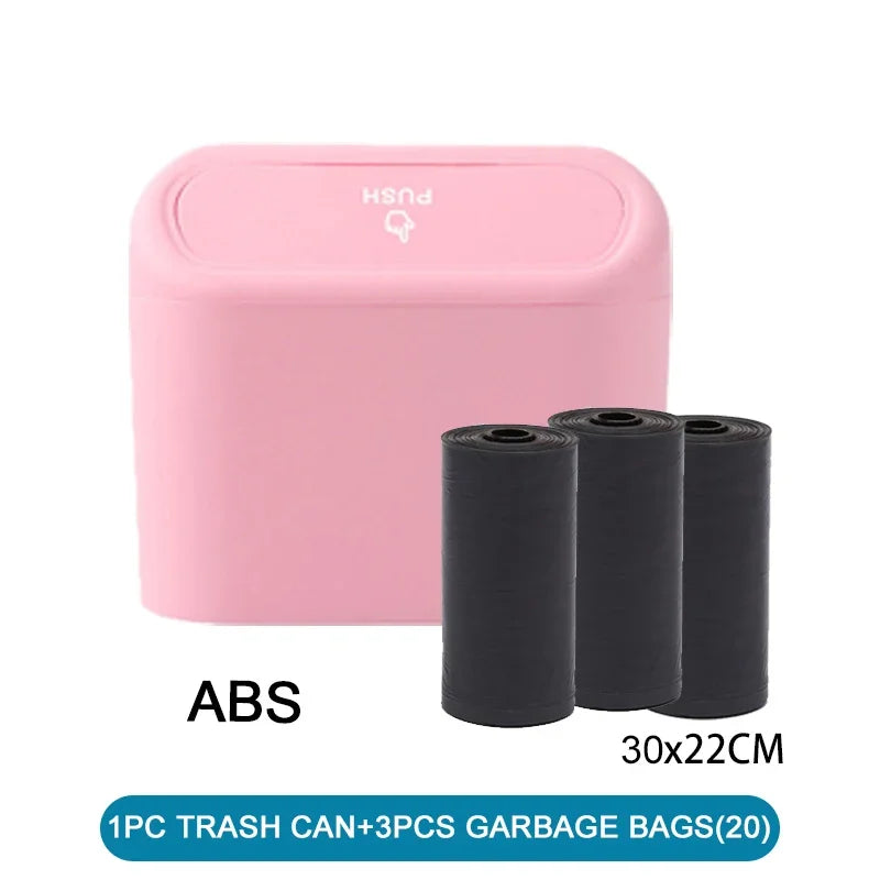 PushBin™ Compact Car Trash Can