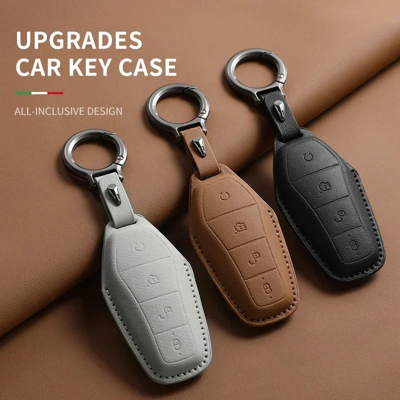 KeyGuard™ Luxe Leather Car Key Case