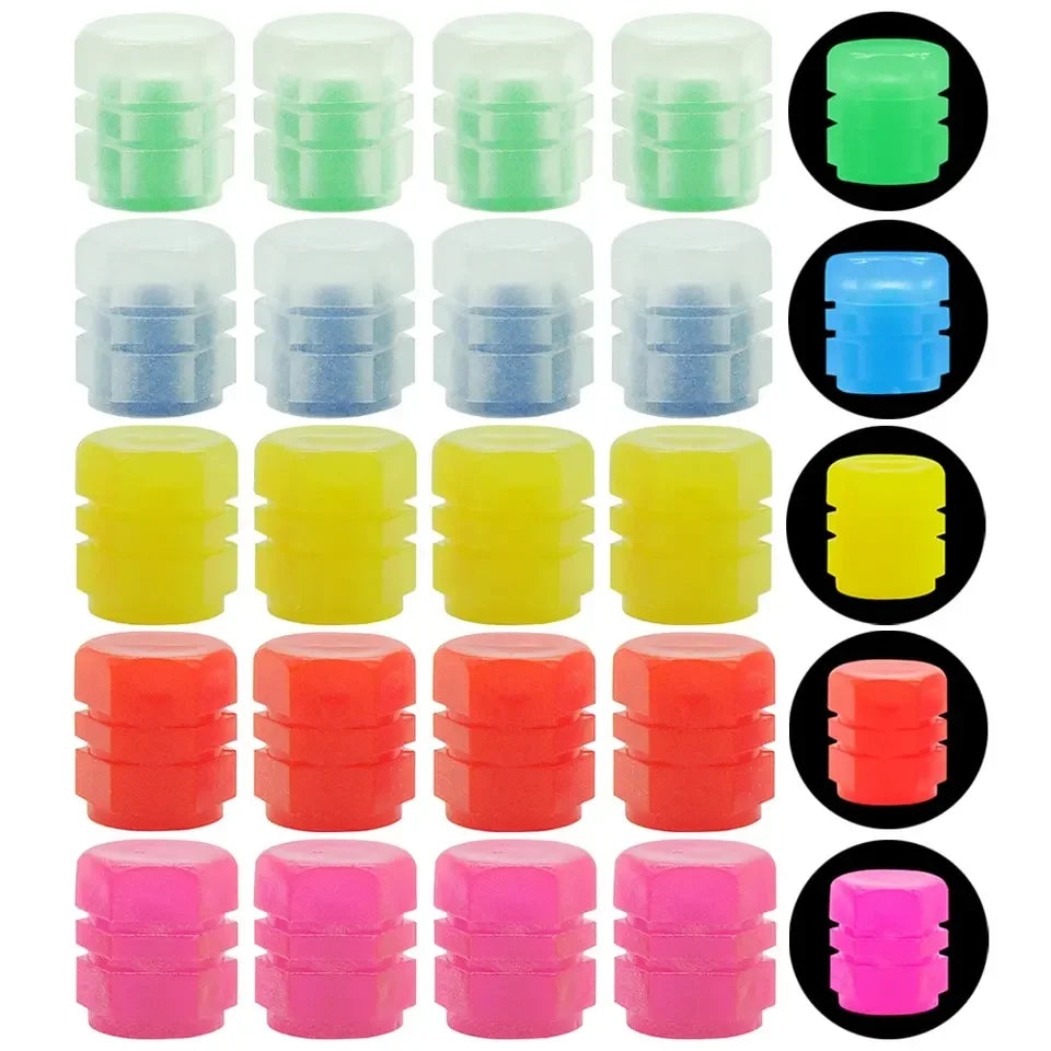 LumiValve™ Fluorescent Tyre Valve Caps