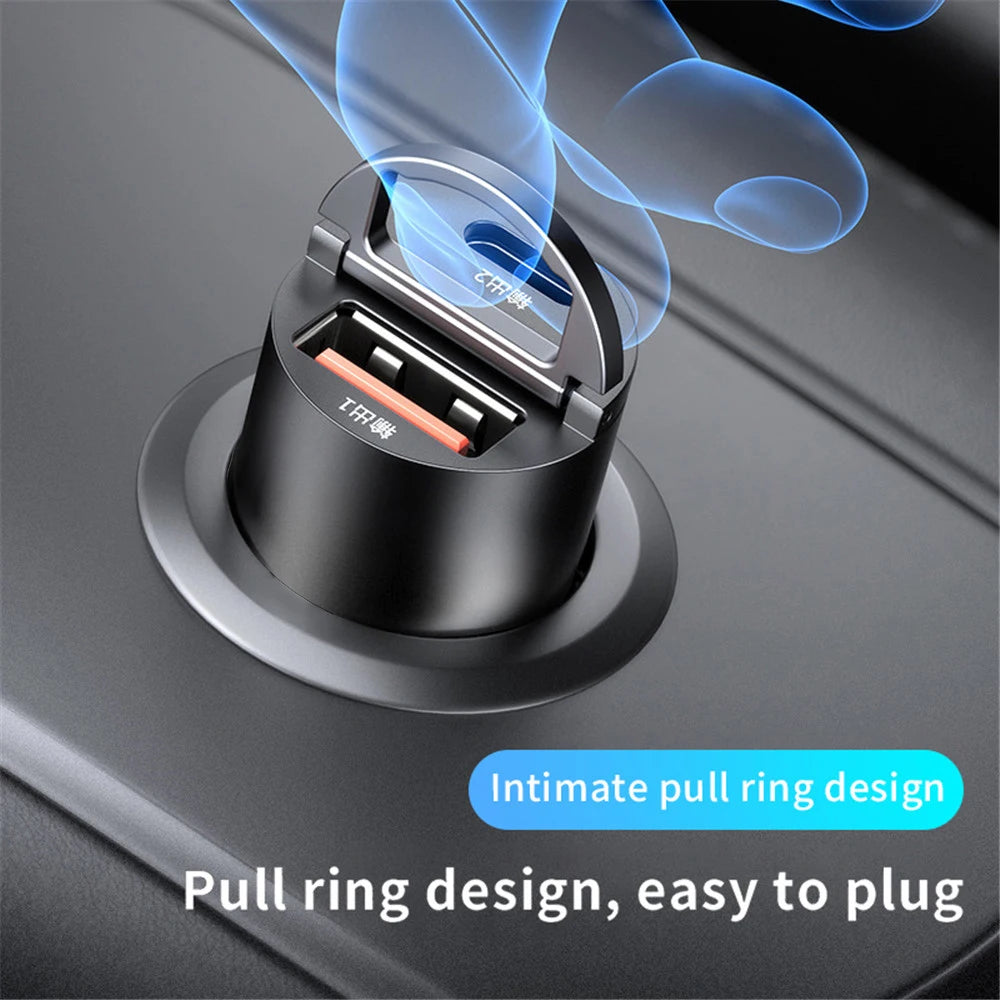 100W/200W Mini Lighter Fast Charging Car USB Type C Charger