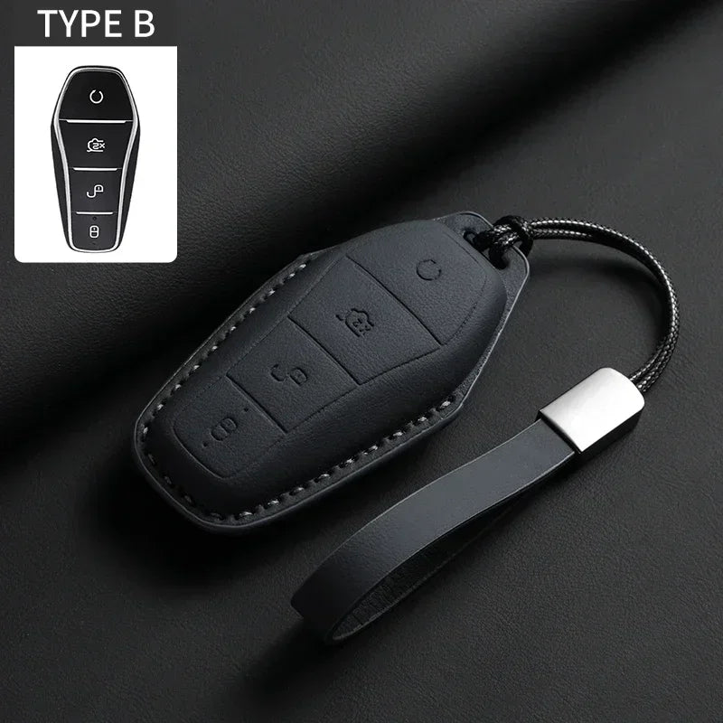 KeyGuard™ Luxe Leather Car Key Case