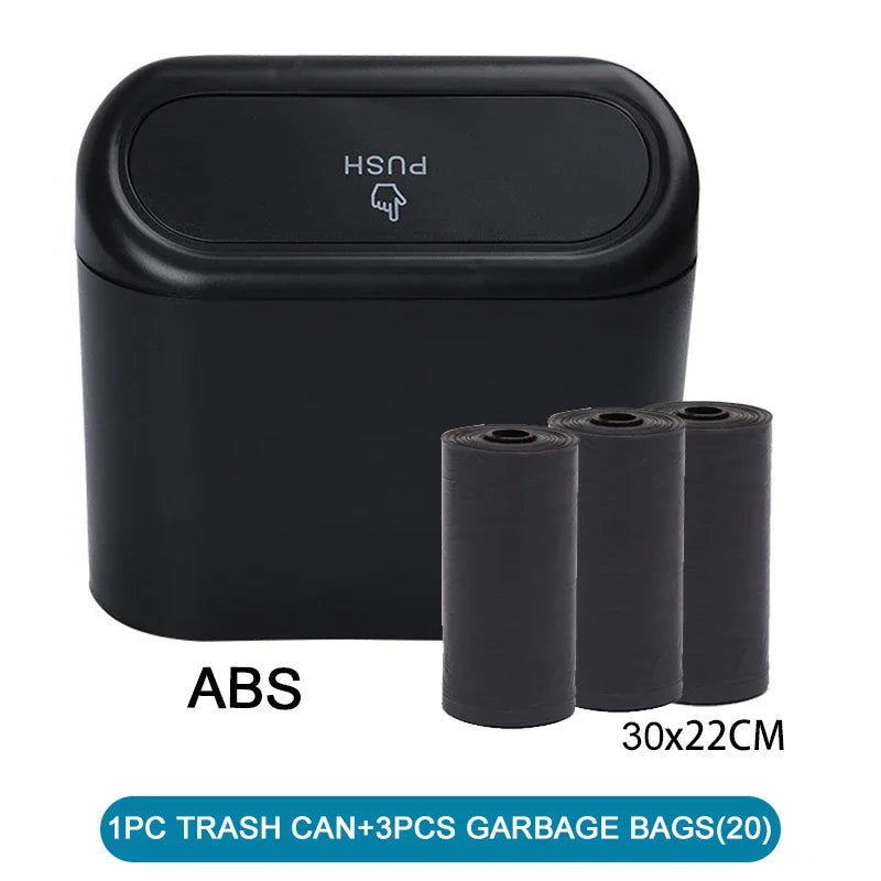 PushBin™ Compact Car Trash Can