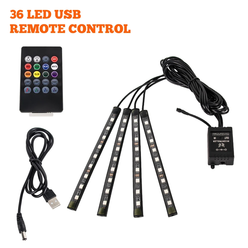 DriveGlow™ Smart RGB Car Interior Light Kit
