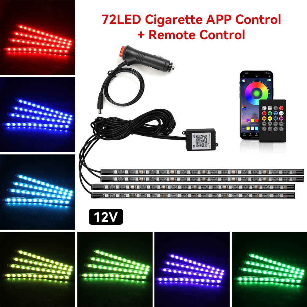 DriveGlow™ Smart RGB Car Interior Light Kit