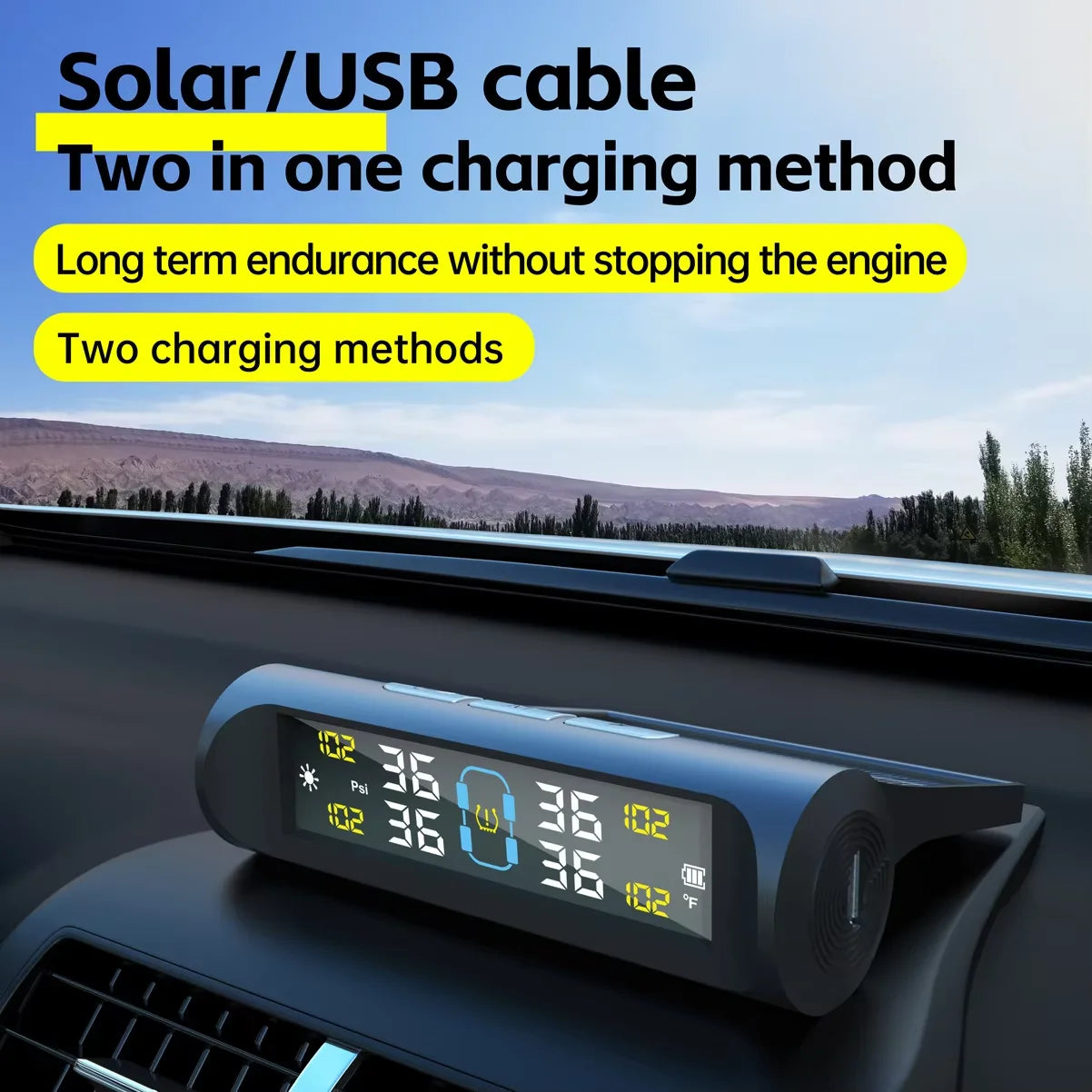TyreSense™ Solar Smart TPMS Monitor
