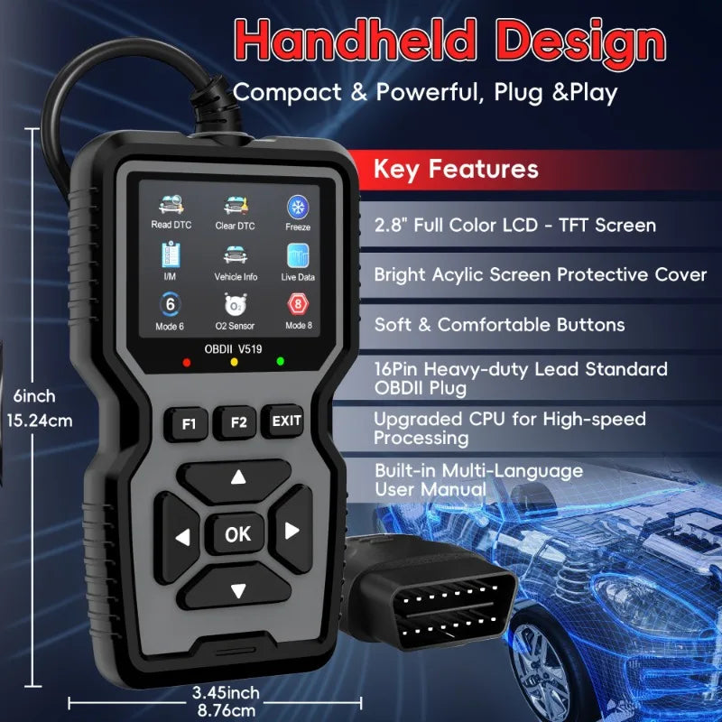 AutoSure Pro™ OBD2 Diagnostic Scanner