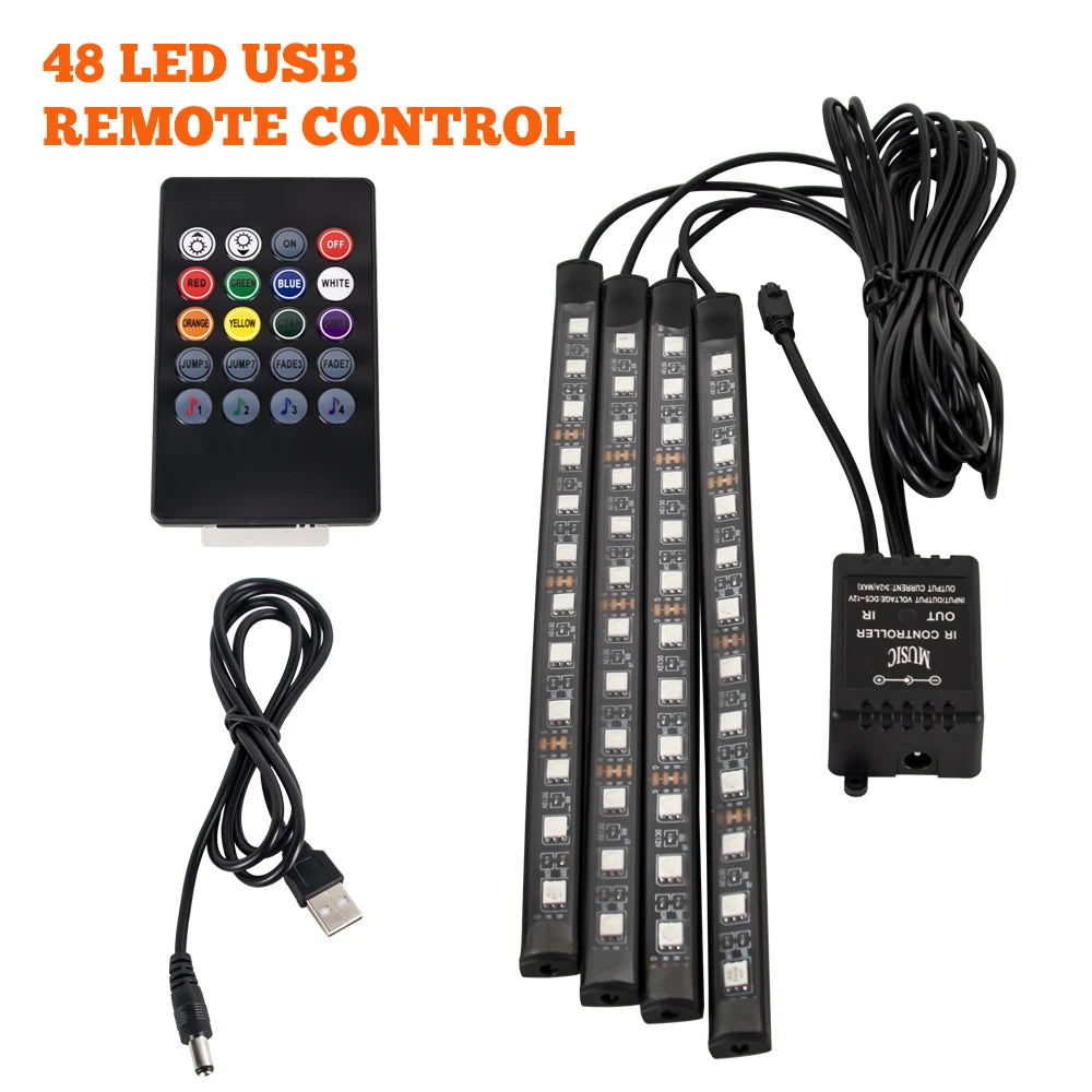 DriveGlow™ Smart RGB Car Interior Light Kit