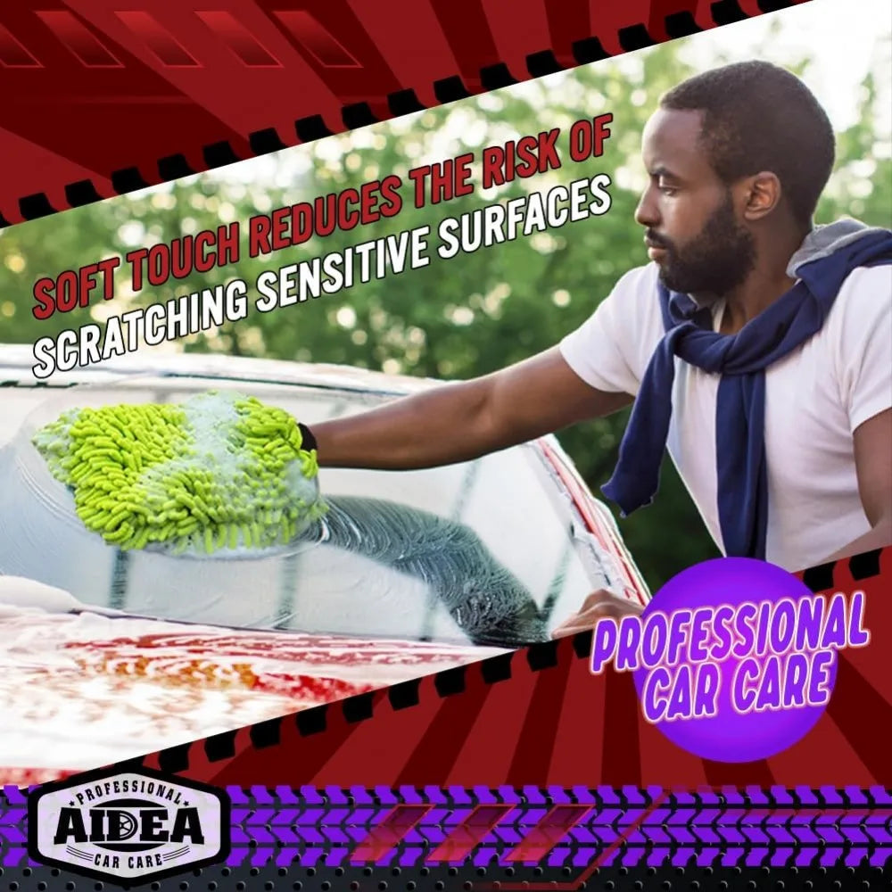 GlideWash™ Premium Microfibre Car Wash Mitt