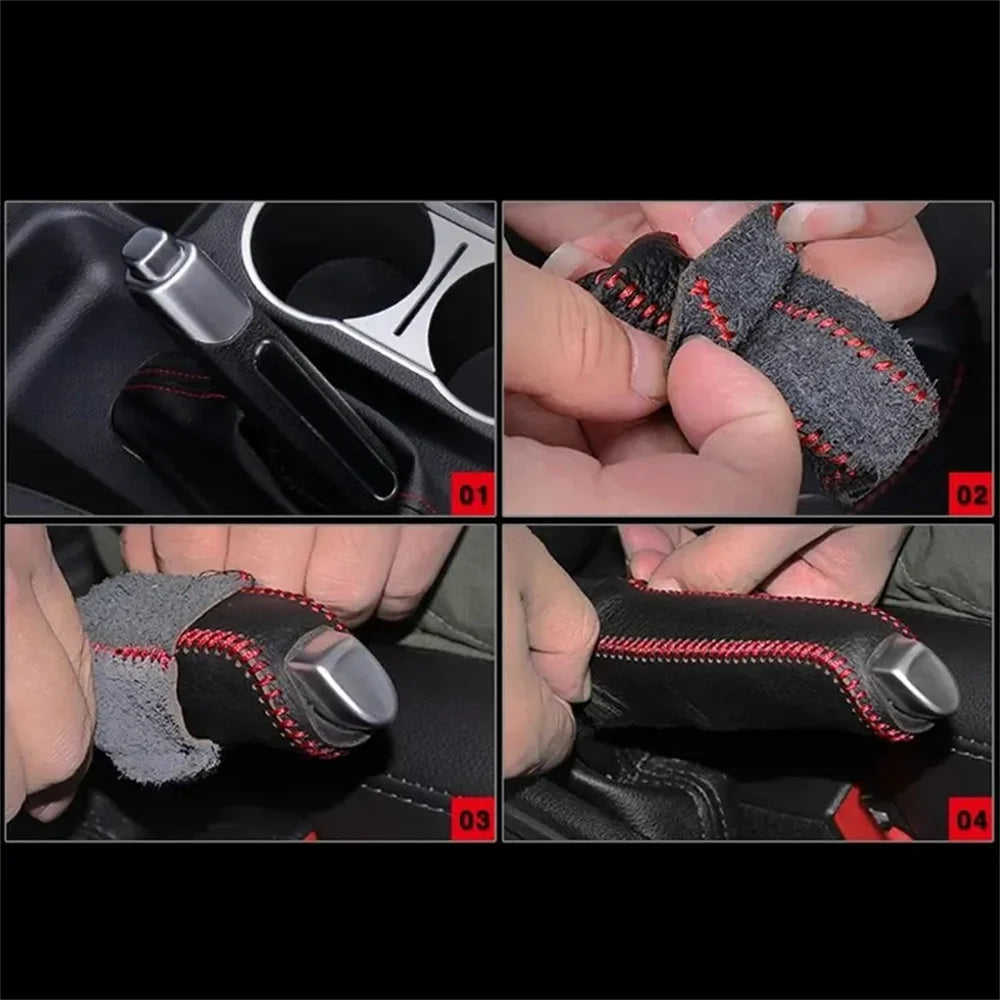 GripLux™ Leather Handbrake Cover