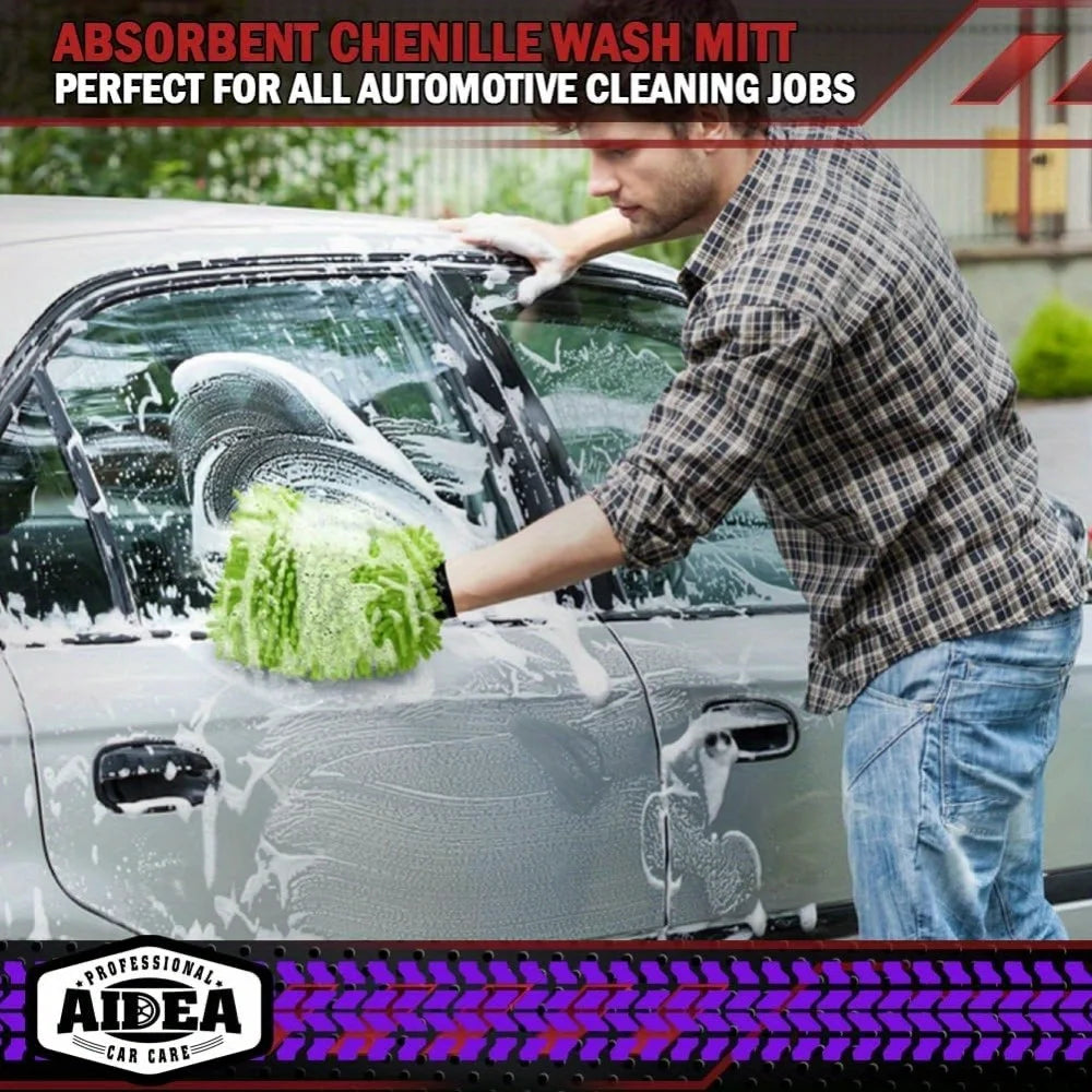 GlideWash™ Premium Microfibre Car Wash Mitt