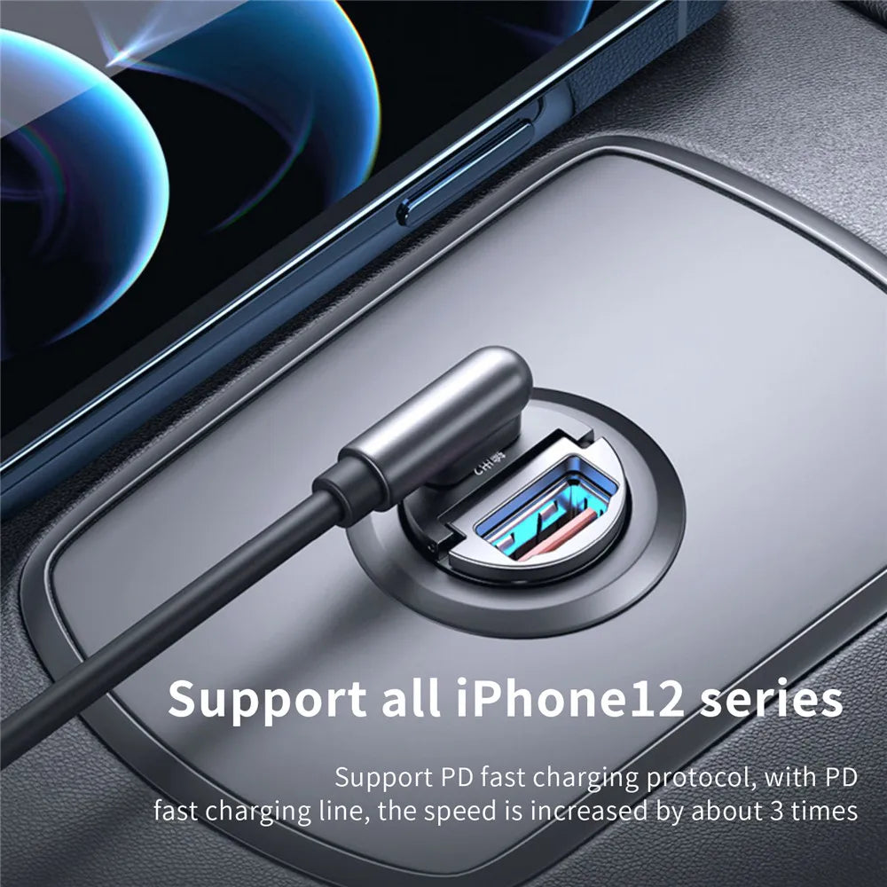 100W/200W Mini Lighter Fast Charging Car USB Type C Charger