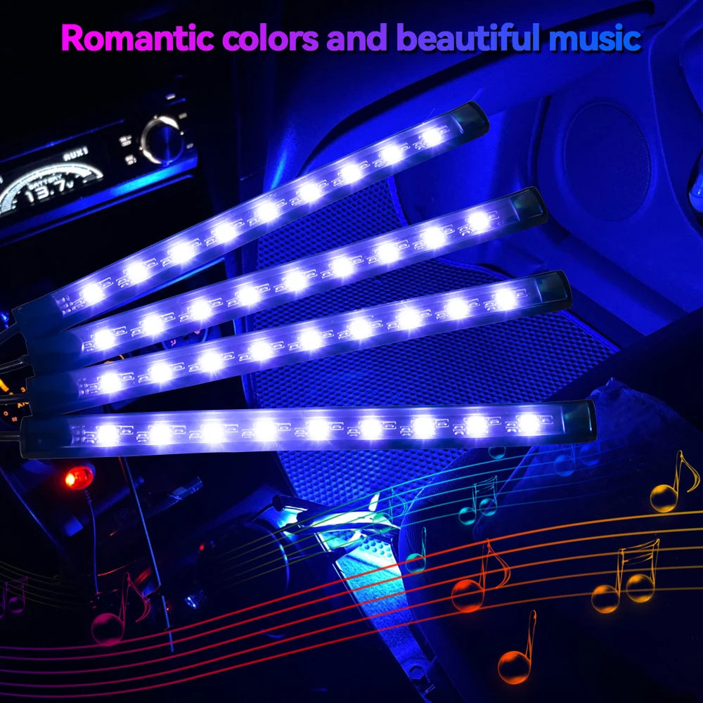 DriveGlow™ Smart RGB Car Interior Light Kit