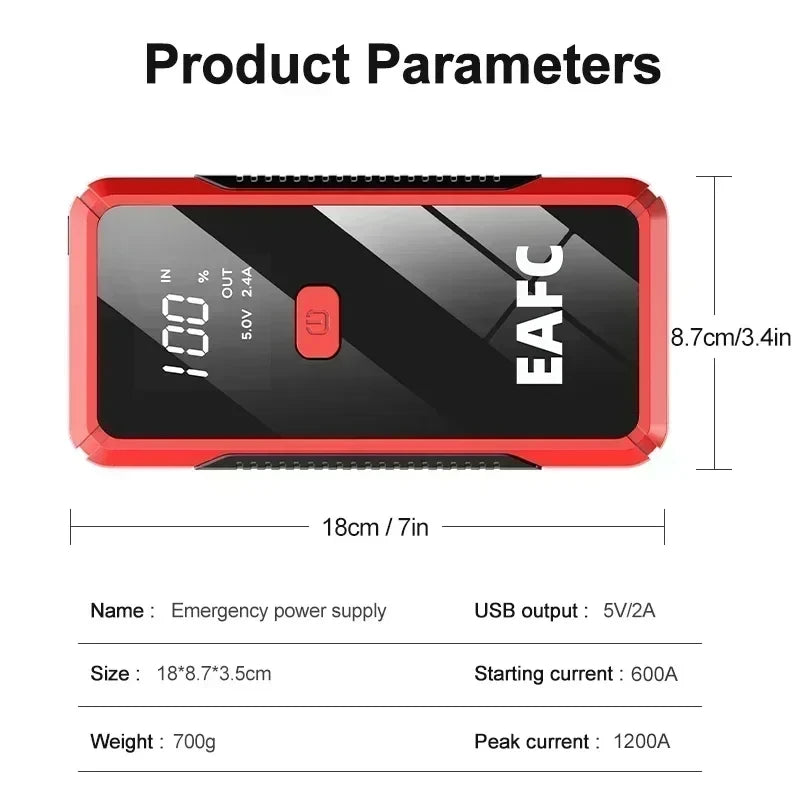 VoltMax Pro 2000A Portable Car Jump Starter
