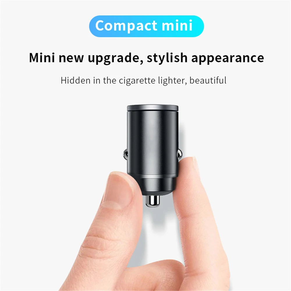 100W/200W Mini Lighter Fast Charging Car USB Type C Charger