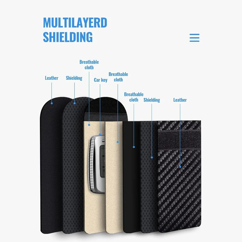 CarbonShield™ Faraday Car Key Bag Signal Blocking
